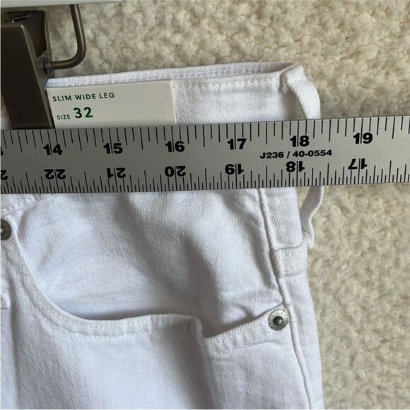J Crew Slim Wide Leg Jeans Womens Size 32 White - Picture 8 of 15